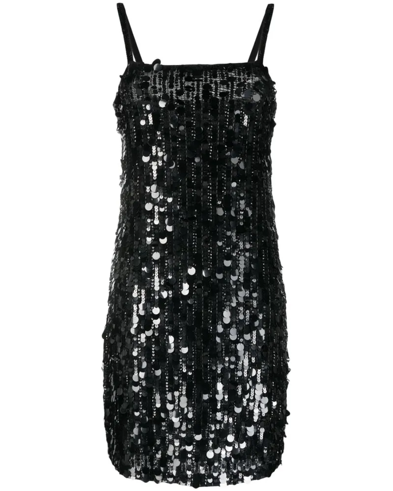 P.A.R.O.S.H. P.A.R.O H. 1960s Minikleid mit Pailletten - Schwarz Schwarz