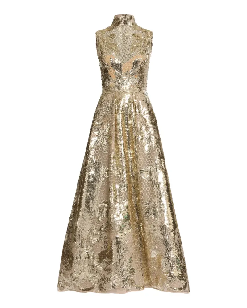 Elie Saab Maxikleid mit Pailletten - Gold Gold