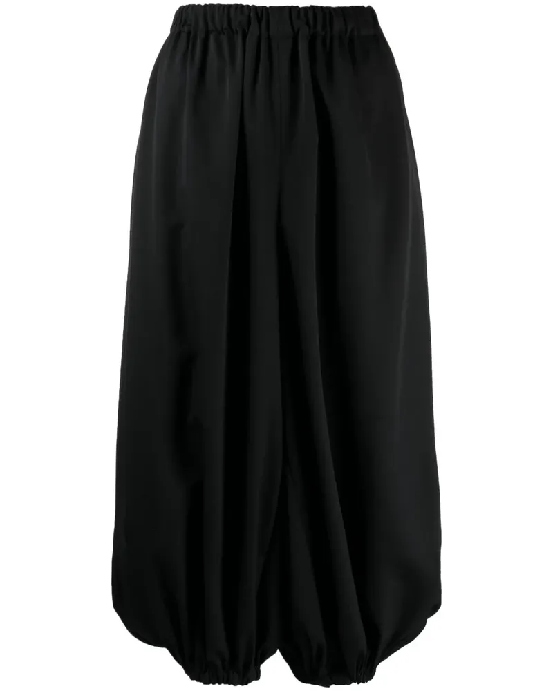 Comme des Garçons Tapered-Hose mit Faltendetail - Schwarz Schwarz