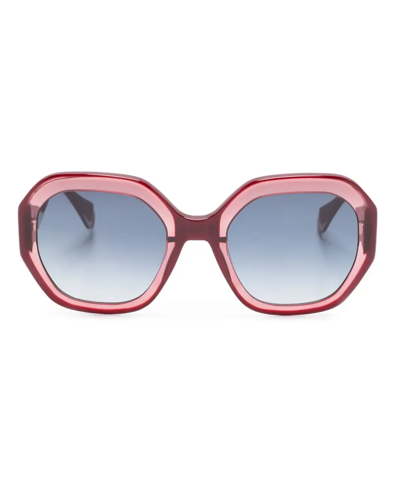 GIGI STUDIOS Sonnenbrille mit geometrischem Gestell - Rot Rot