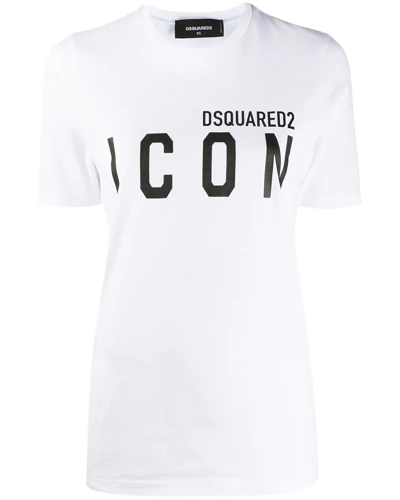 Dsquared2 T-Shirt mit "Icon"-Print - Weiß Weiß