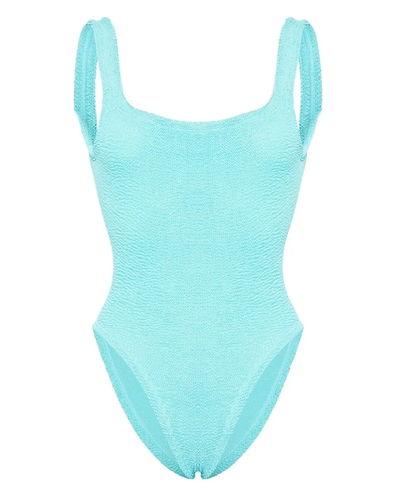 Hunza G Badeanzug mit eckigem Ausschnitt - Blau Blau