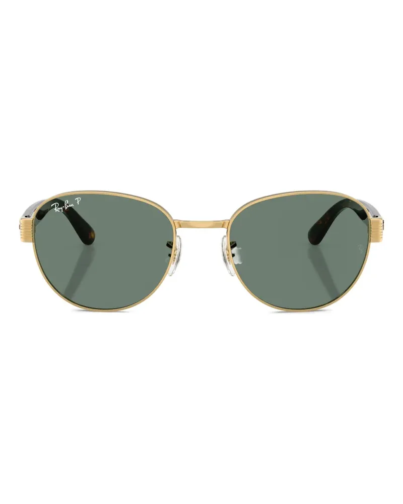Ray Ban Sonnenbrille mit rundem Gestell - Gold Gold