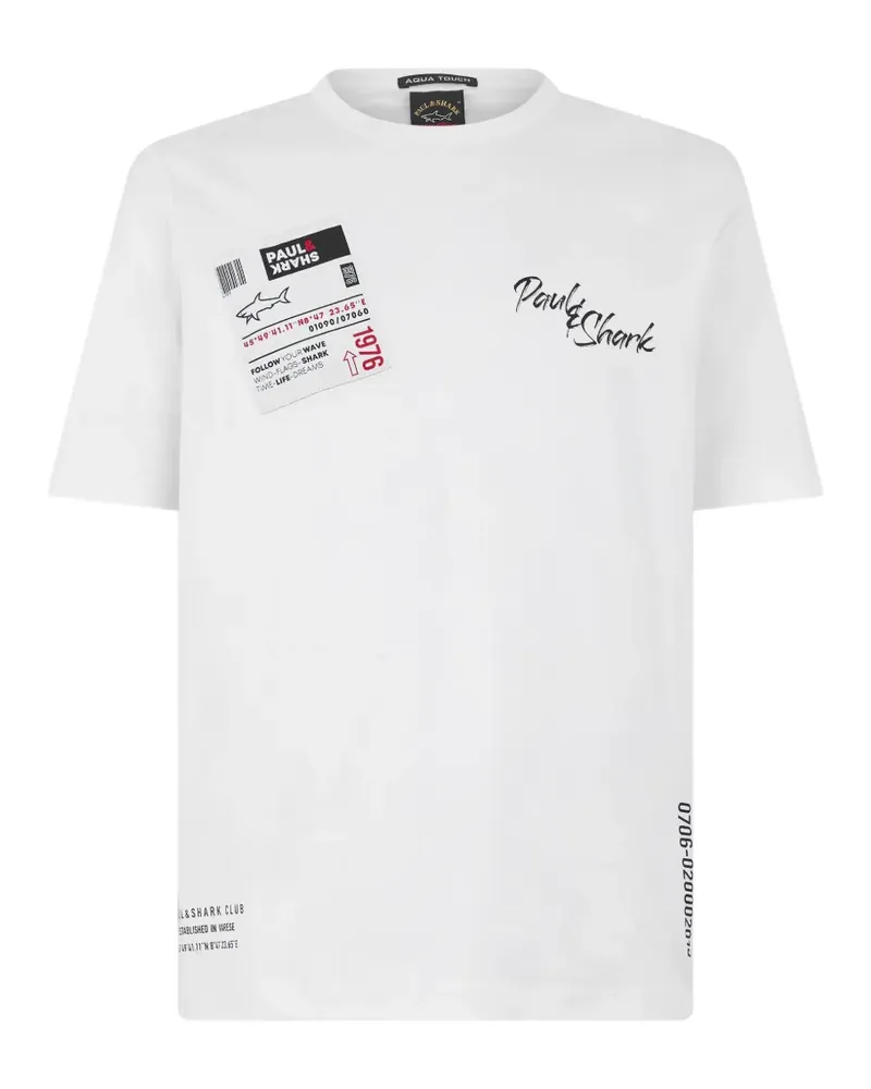 Paul & Shark graphic-print short-sleeve T-shirt - Weiß Weiß