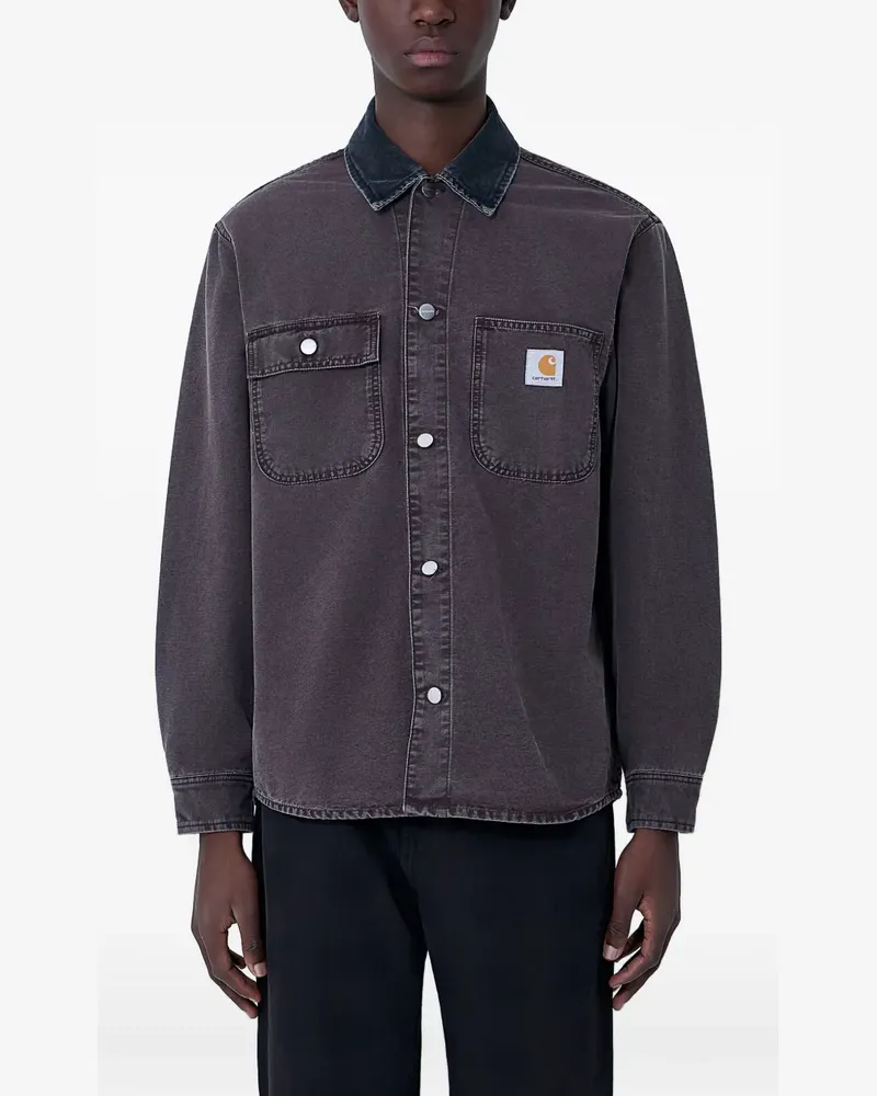 Carhartt WIP Mitch Hemdjacke mit Logo - Schwarz Schwarz