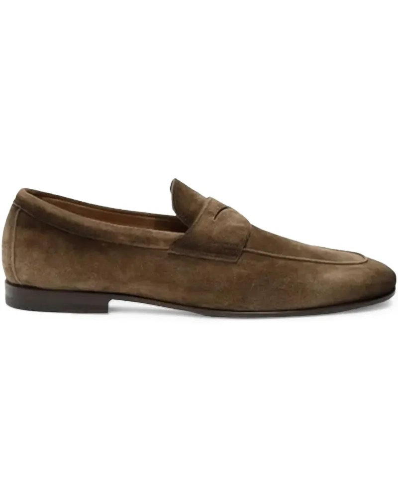 Santoni Loafer aus Wildleder - Braun Braun