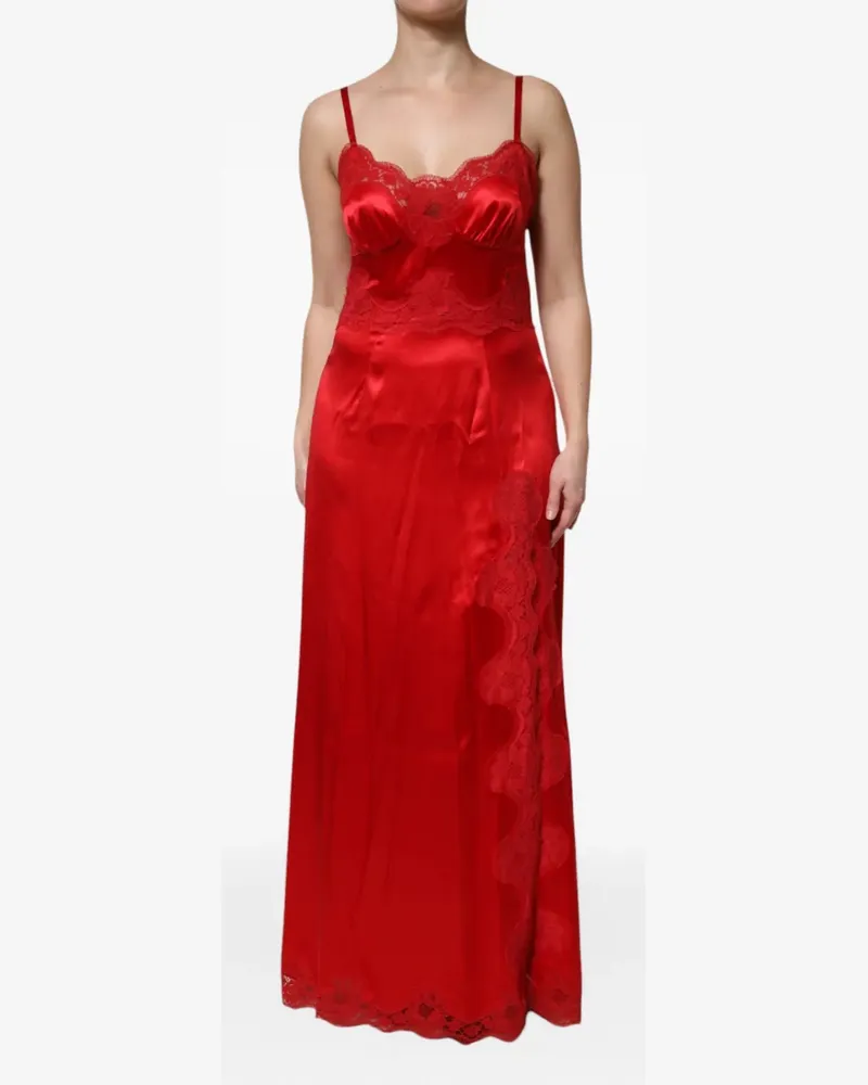 Dolce & Gabbana Maxikleid aus Spitze - Rot Rot