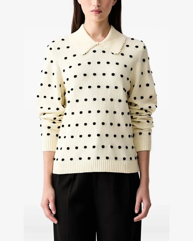 Stine Goya Pullover mit Polka Dots - Nude Nude