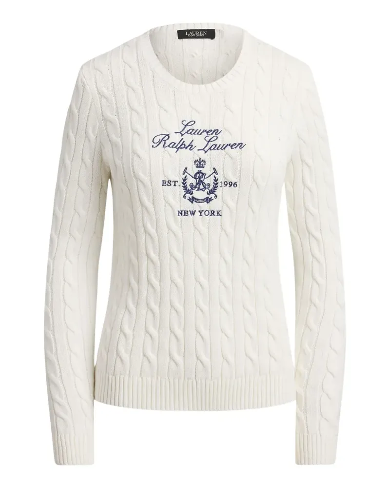 Ralph Lauren Pullover mit Zopfmuster - Weiß Weiß