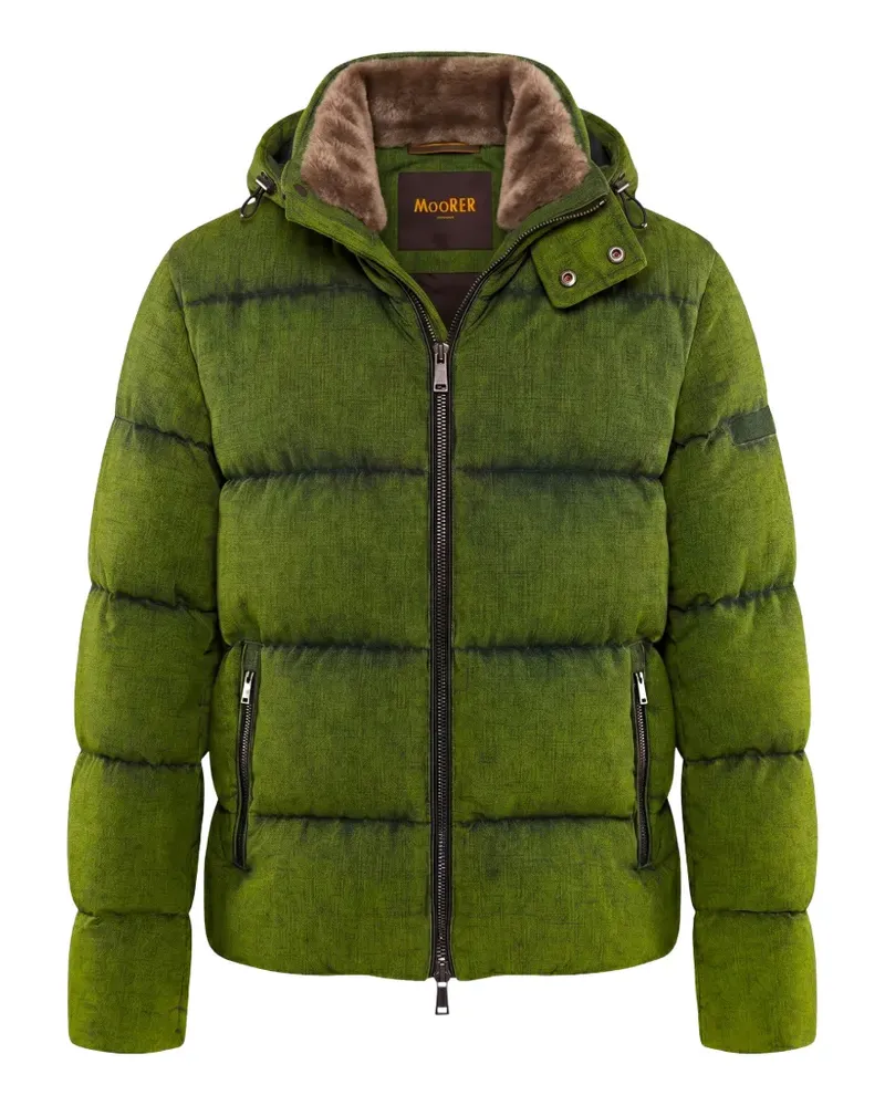 MOORER Gefütterte Kapuzenjacke - Grün Grün