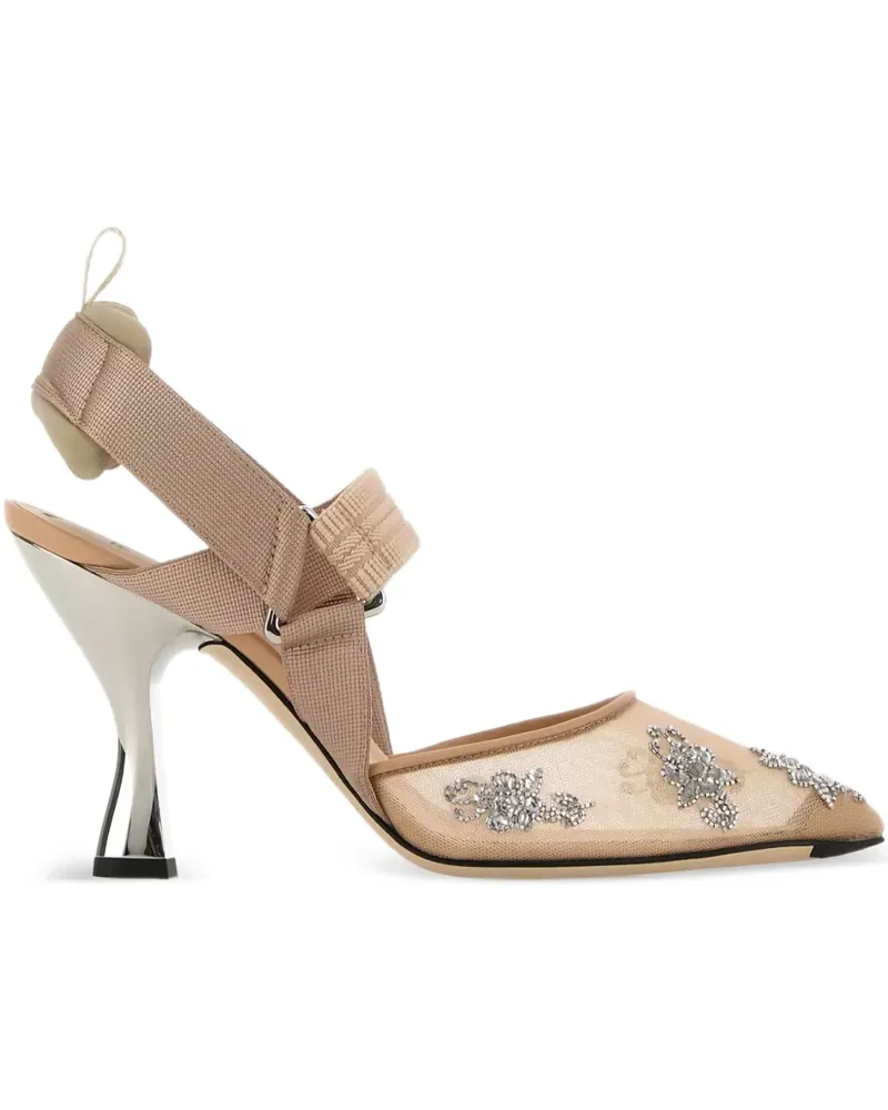 Fendi Colibrì Slingback-Pumps 85mm - Nude Nude