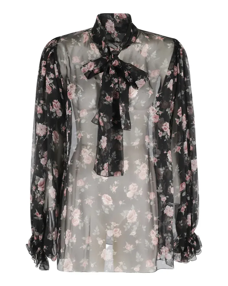 Dolce & Gabbana floral-print blouse - Schwarz Schwarz