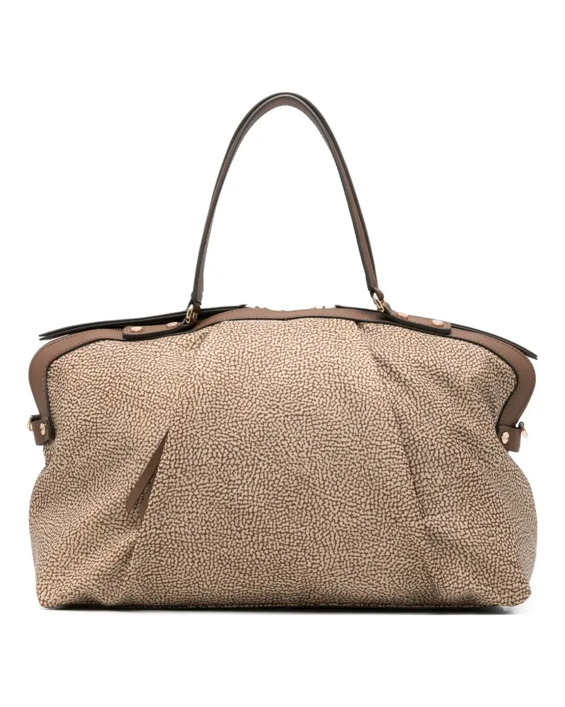 Borbonese Strukturierter Shopper - Nude Nude