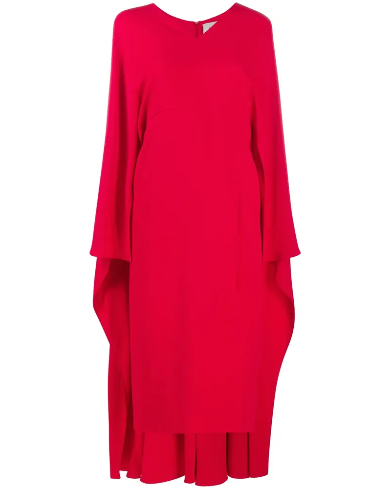 Valentino Garavani Seidenkleid mit Cape - Rot Rot
