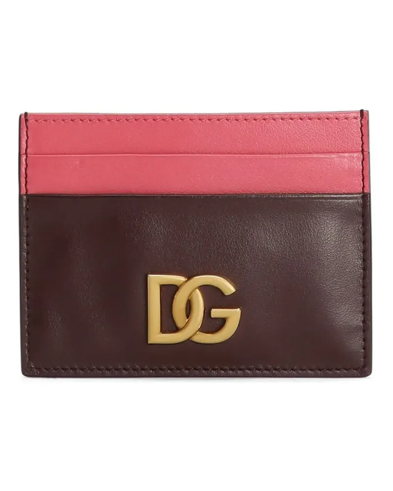 Dolce & Gabbana Kartenetui mit DG-Schild - Rot Rot
