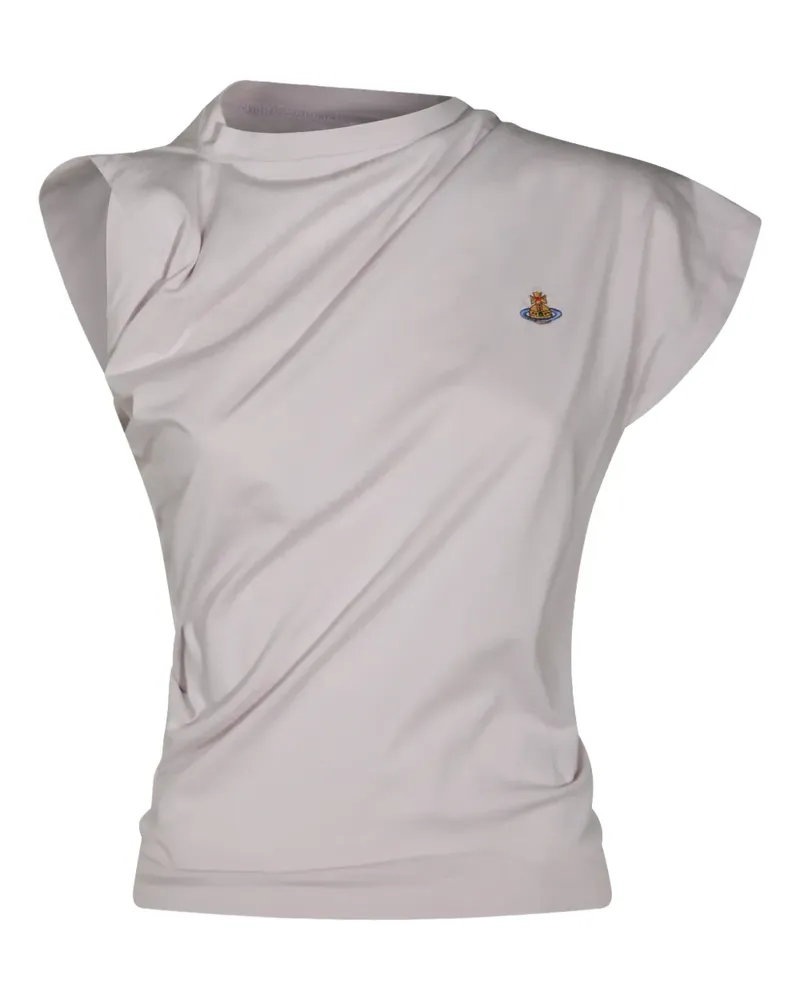 Vivienne Westwood draped orb-embellished T-shirt - Nude Nude