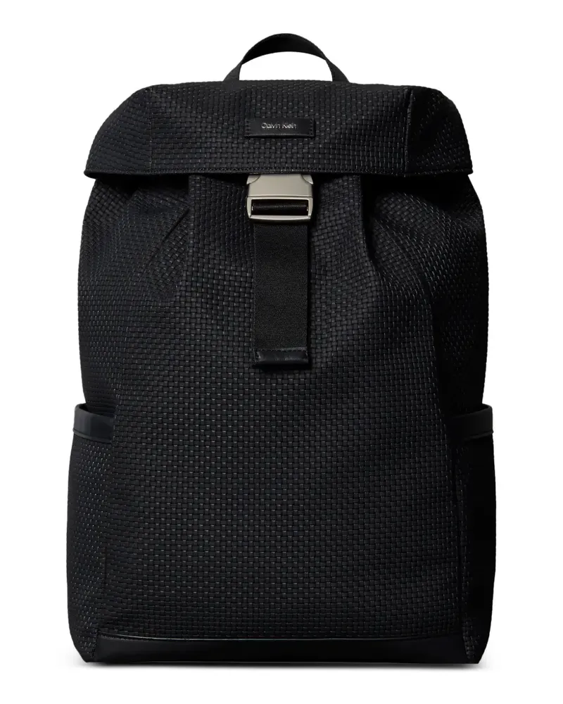 Calvin Klein Gewebter Rucksack mit Schnalle - Schwarz Schwarz