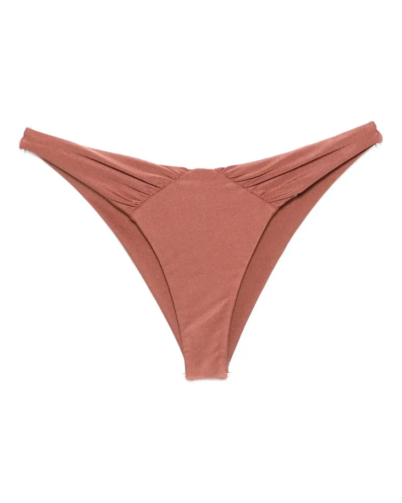 Pat Bo Gerafftes Bikinihöschen - Braun Braun