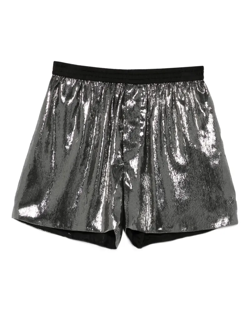 Sapio lamé-effect shorts - Silber Silber