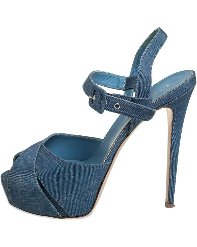 Le Silla Pre-owned Stiletto-Sandalen mit Plateau 125mm - Blau Blau