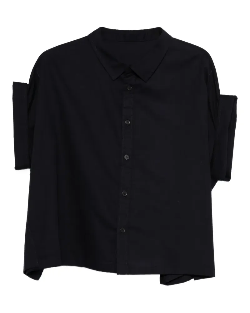 Yohji Yamamoto cuffed cotton shirt - Blau Blau