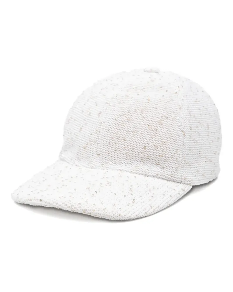 Lorena Antoniazzi cotton embellished cap - Weiß Weiß