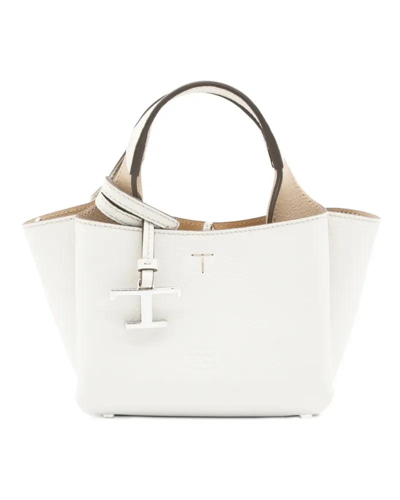TOD'S micro leather tote bag - Weiß Weiß