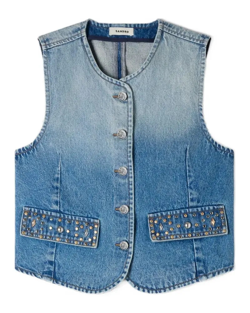Sandro Ärmellose Jacke - Blau Blau
