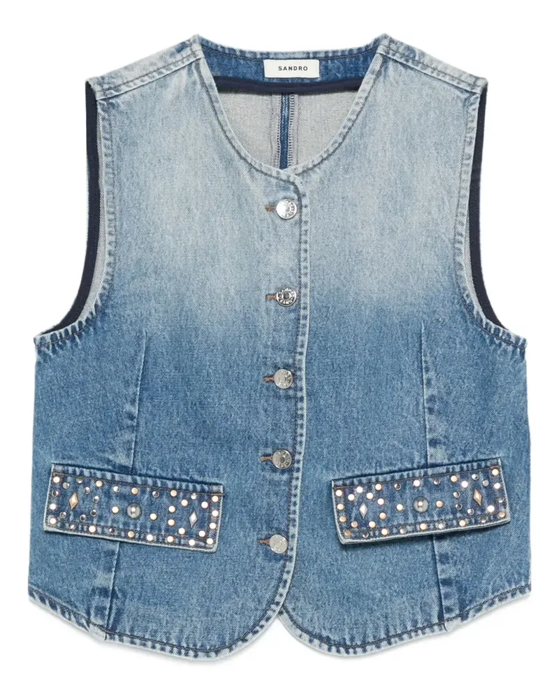 Sandro Ärmellose Jacke - Blau Blau