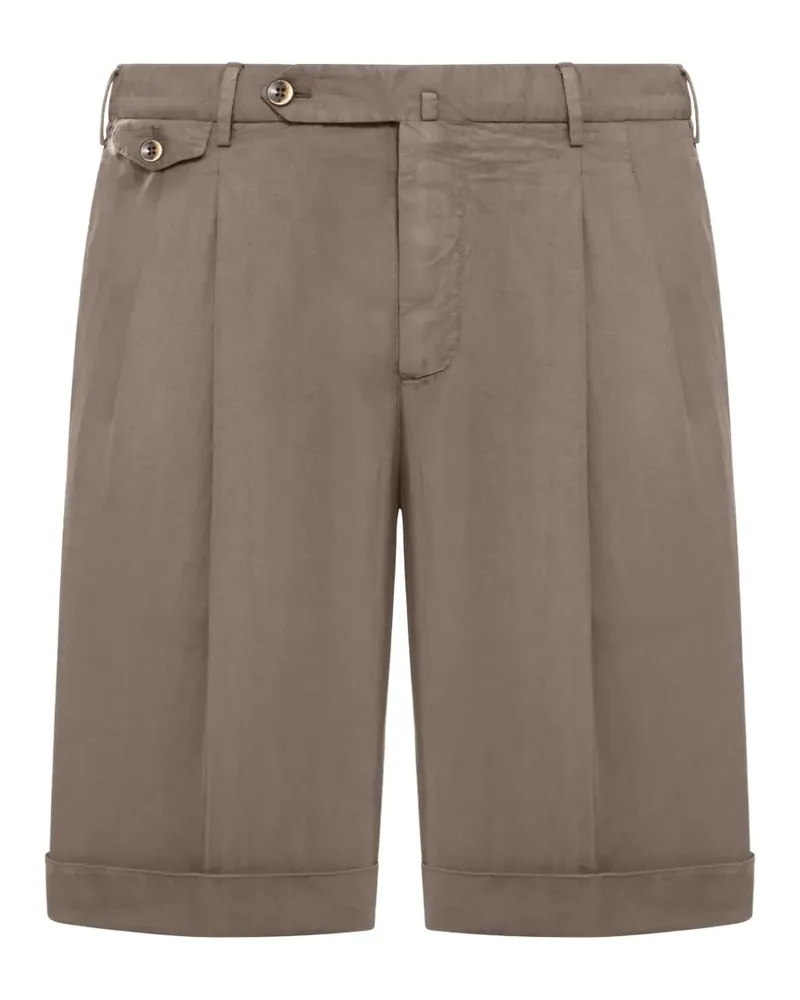 PT TORINO Shorts mit Falten - Braun Braun