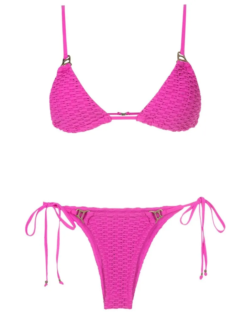 Amir Slama Bikini mit Webmuster - Rosa Rosa