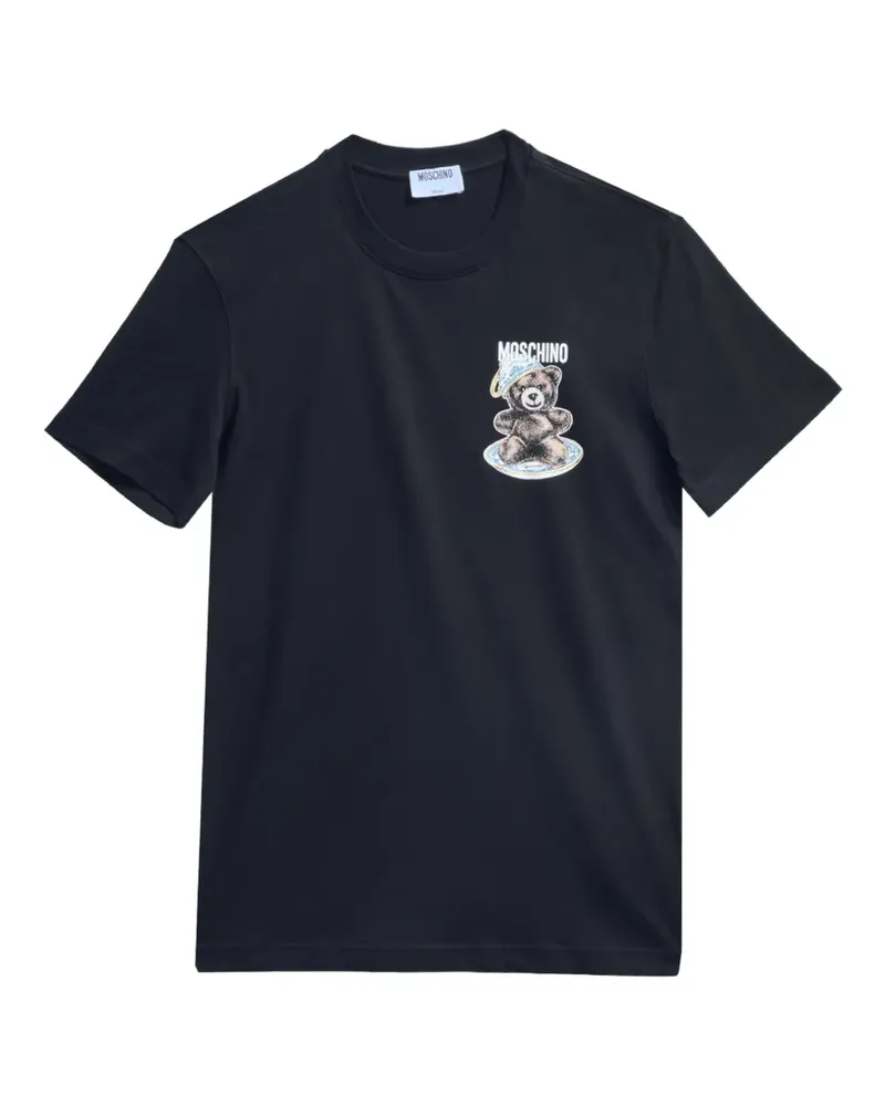 Moschino T-Shirt mit Teddy-Print - Schwarz Schwarz