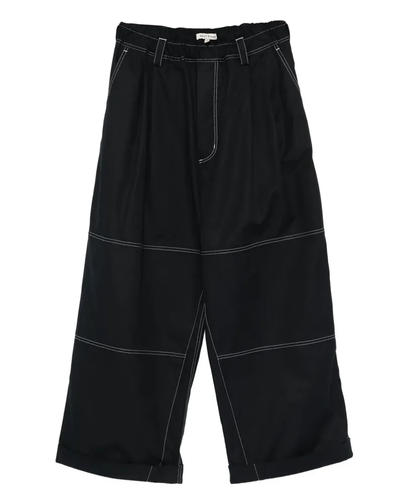 Meryll Rogge Hose mit Kontrastnähten - Blau Blau