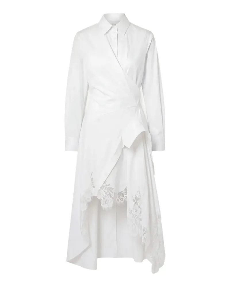 Monse lace-trimmed asymmetric dress - Weiß Weiß
