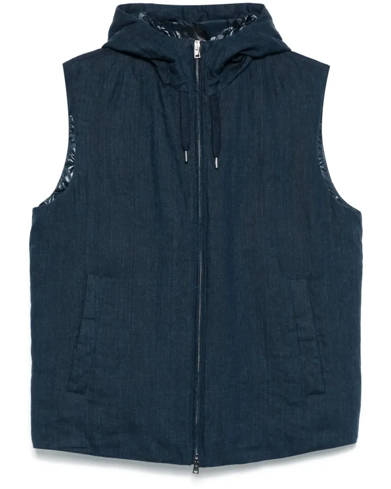 Herno Weste aus Leinen - Blau Blau