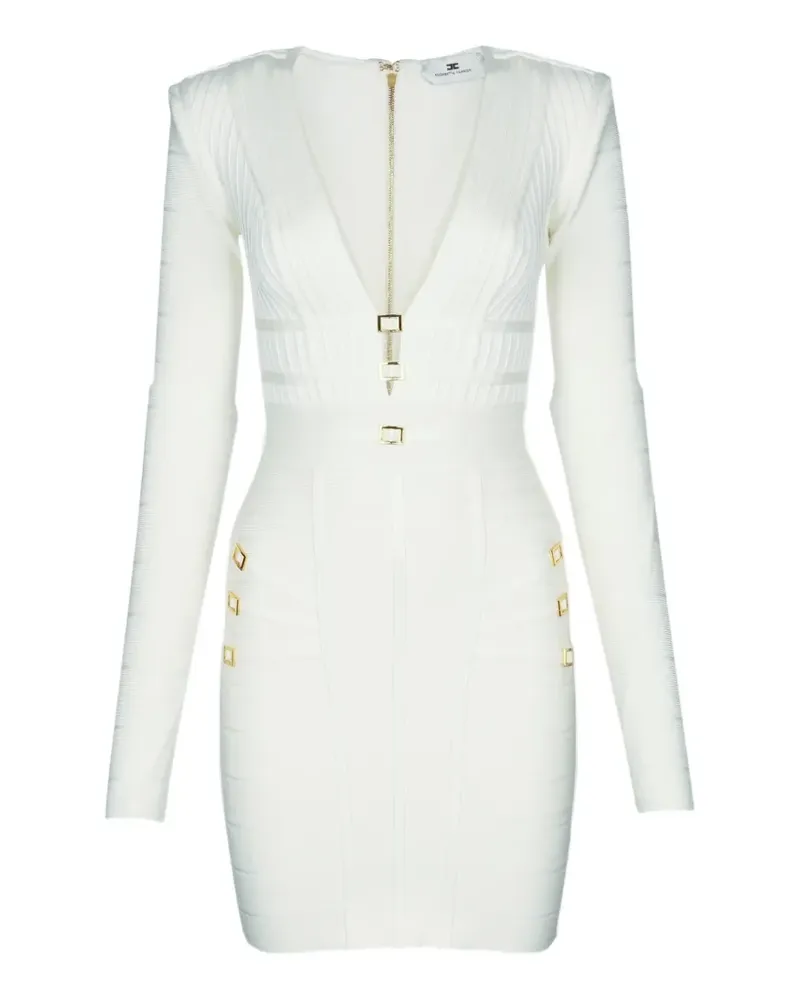Elisabetta Franchi mini knitted dress - Weiß Weiß