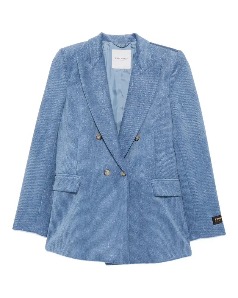 Ermanno Scervino Doppelreihiges Cordsakko - Blau Blau