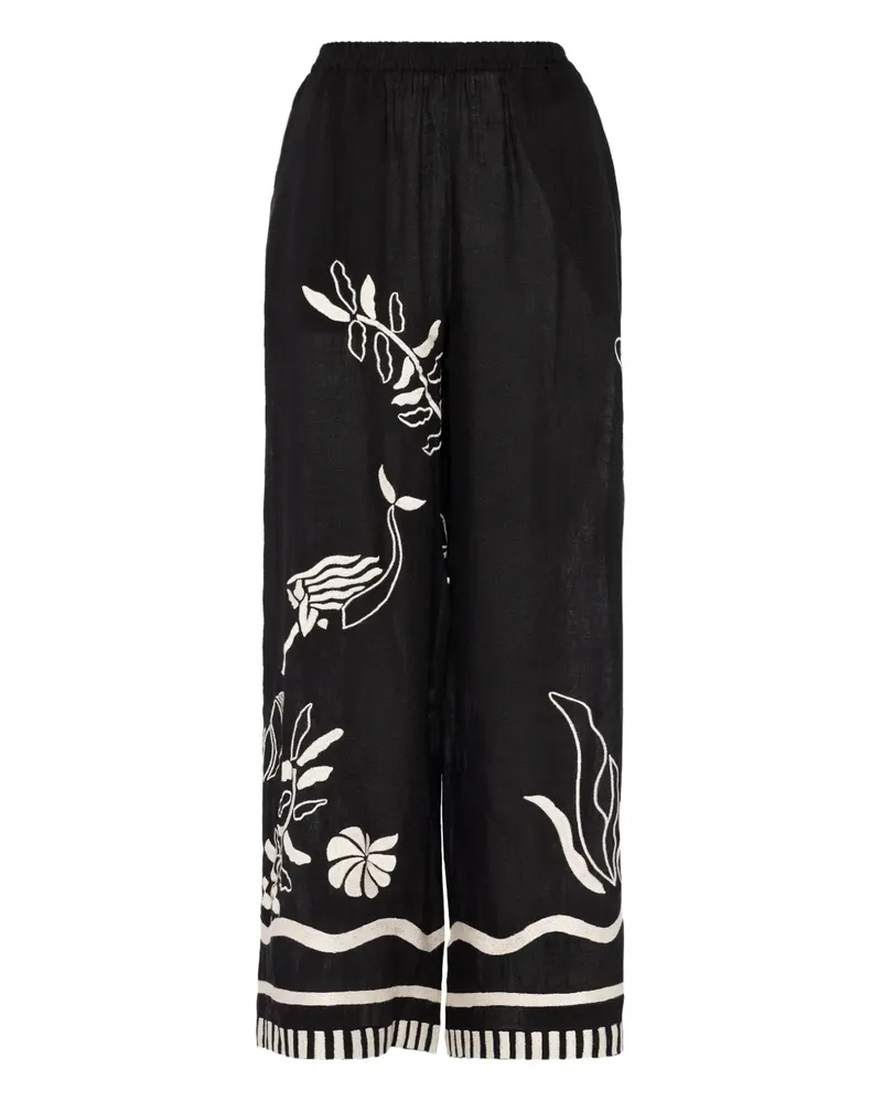 Eres Octopus Hose mit weitem Bein - Schwarz Schwarz