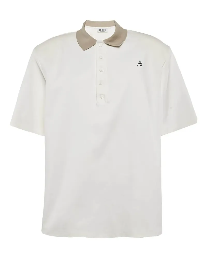 ATTICO Poloshirt mit Kontrastkragen - Weiß Weiß