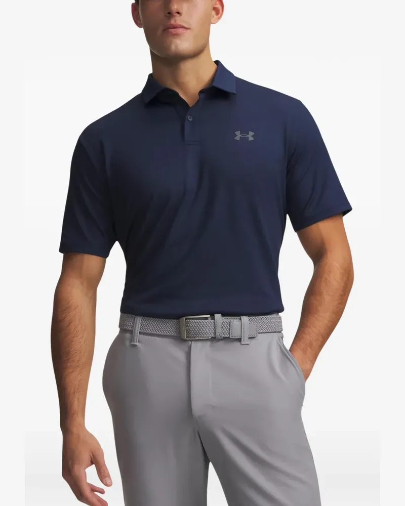 Under Armour logo-print short-sleeve polo shirt - Blau Blau