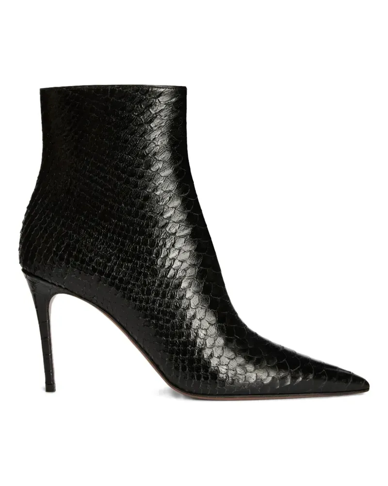 Paris Texas Vera snake-effect stiletto boots - Schwarz Schwarz