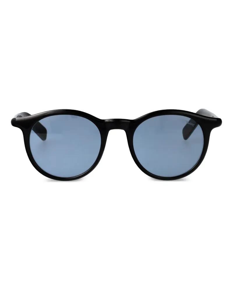 Montblanc Sonnenbrille mit rundem Gestell - Schwarz Schwarz