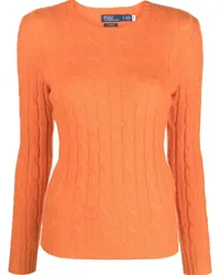 Ralph Lauren Kaschmirpullover mit Zopfmuster Orange