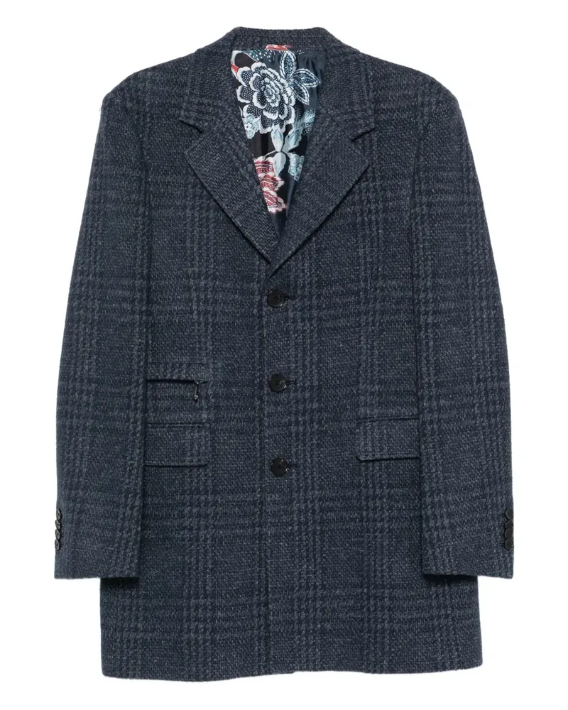 Etro Karierte Jacke mit drei Knöpfen - Blau Blau