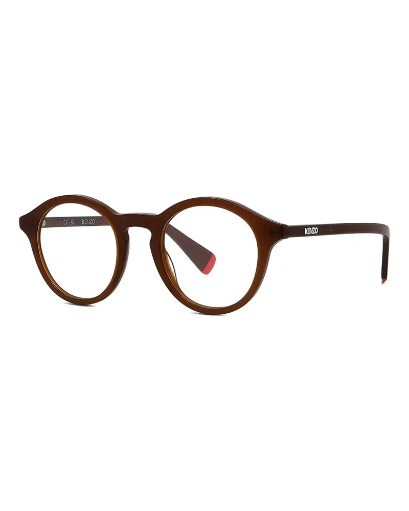 Kenzo Brille mit rundem Gestell - Braun Braun