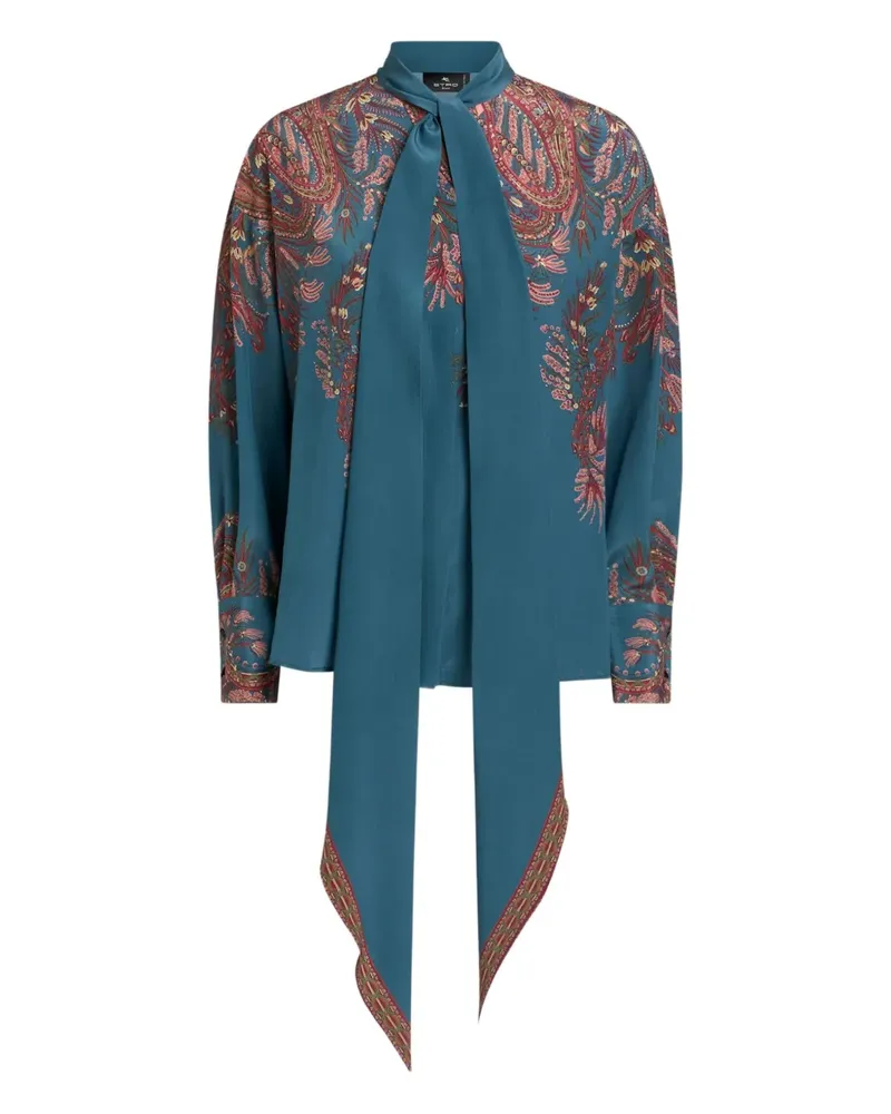 Etro Bluse mit Paisley-Print - Blau Blau