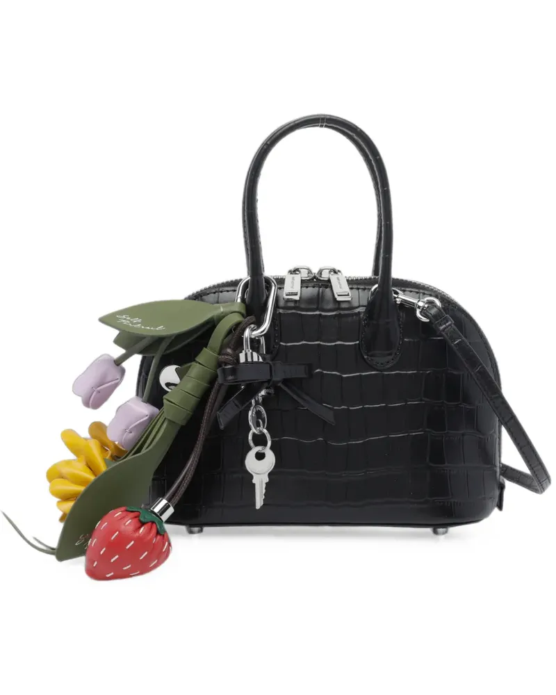 Self-Portrait embossed-leather handbag - Schwarz Schwarz