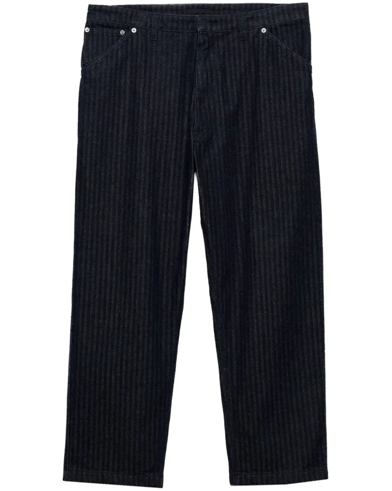 Prada Hose mit emailliertem Triangel-Logo - Blau Blau