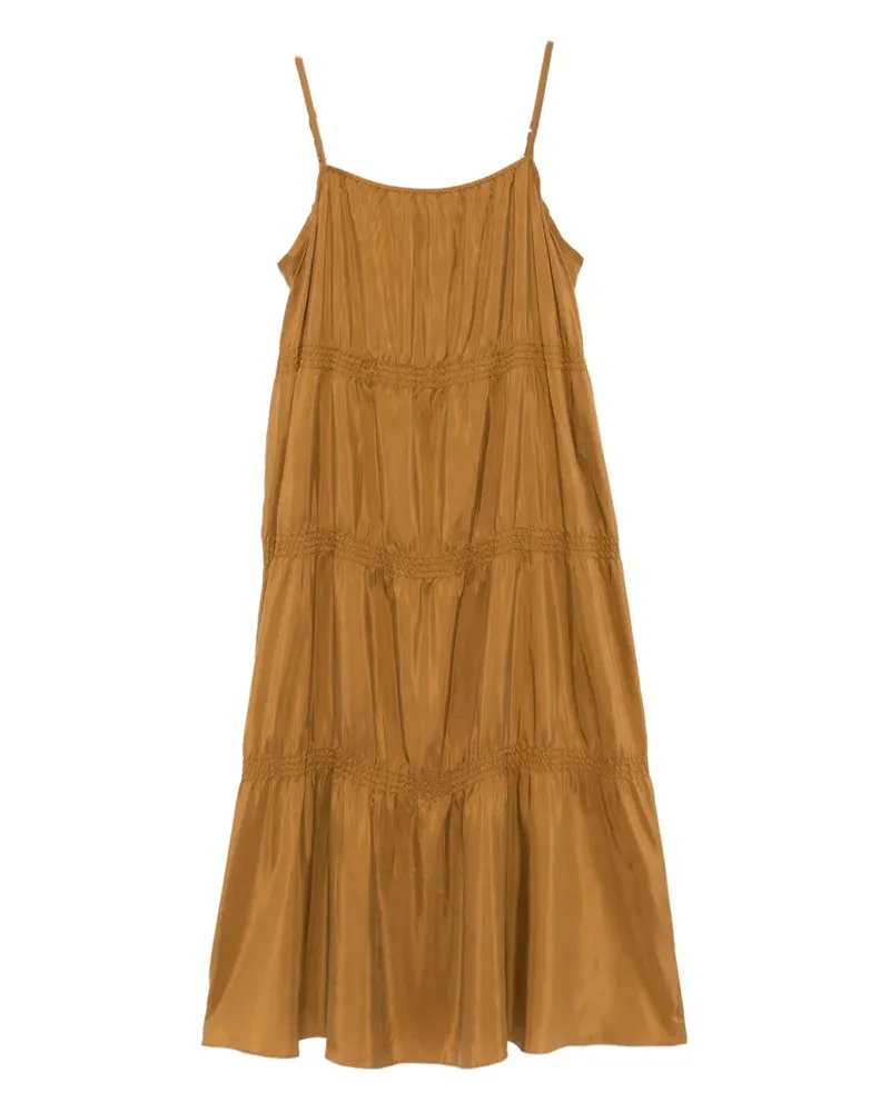 Eileen Fisher smocked silk dress - Braun Braun