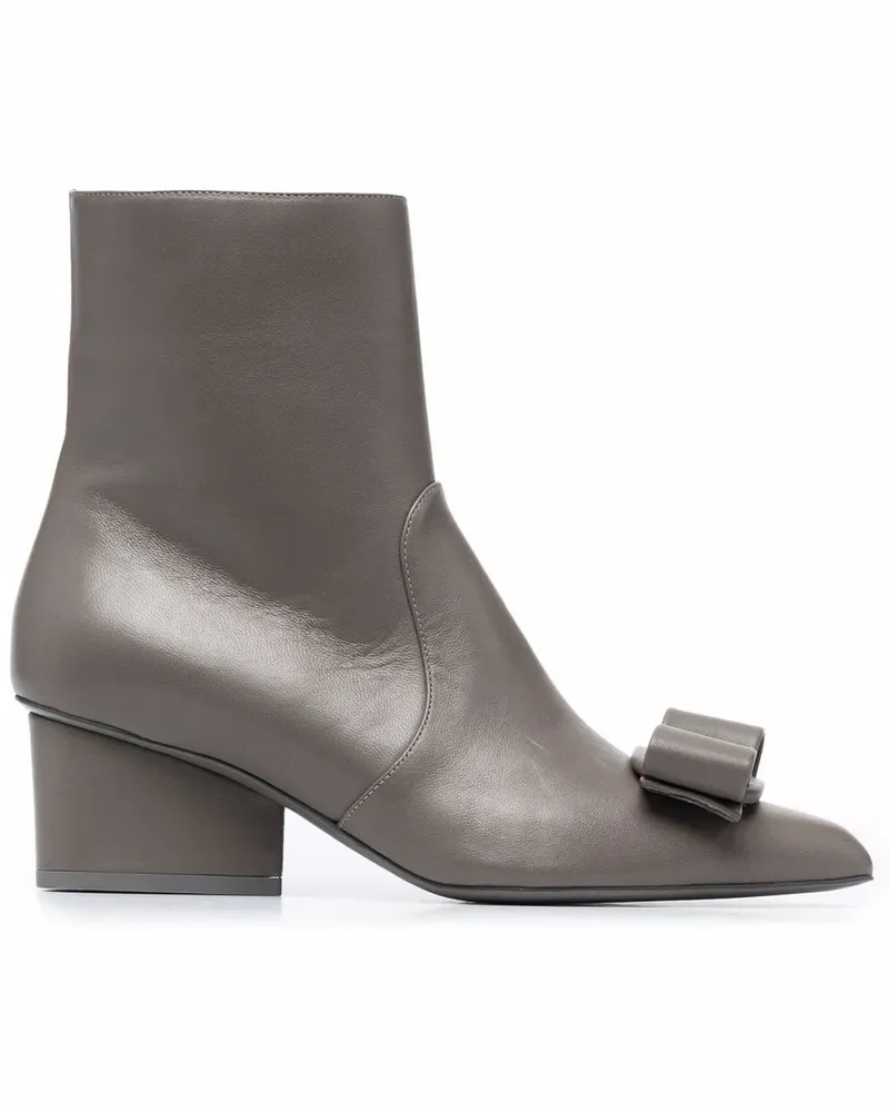 Ferragamo Viva Stiefeletten mit Schleife - Grau Grau